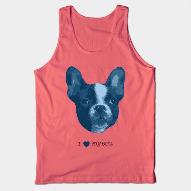 Dogs - French bulldog blue Tank Top by PrintablesPassions